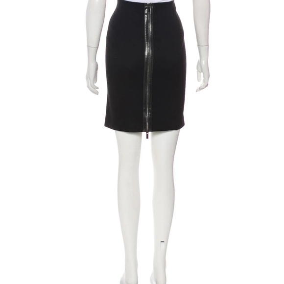 Black Blumarine Wool Skirt with Zippered Back - Picture 3 of 6
